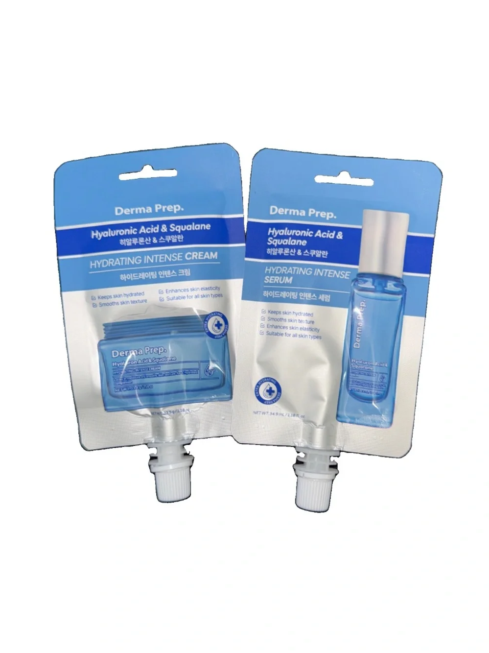 Derma Prep Hyaluronic Acid & Squalane Hydrating Cream & Serum Duo 1.18oz 2pk